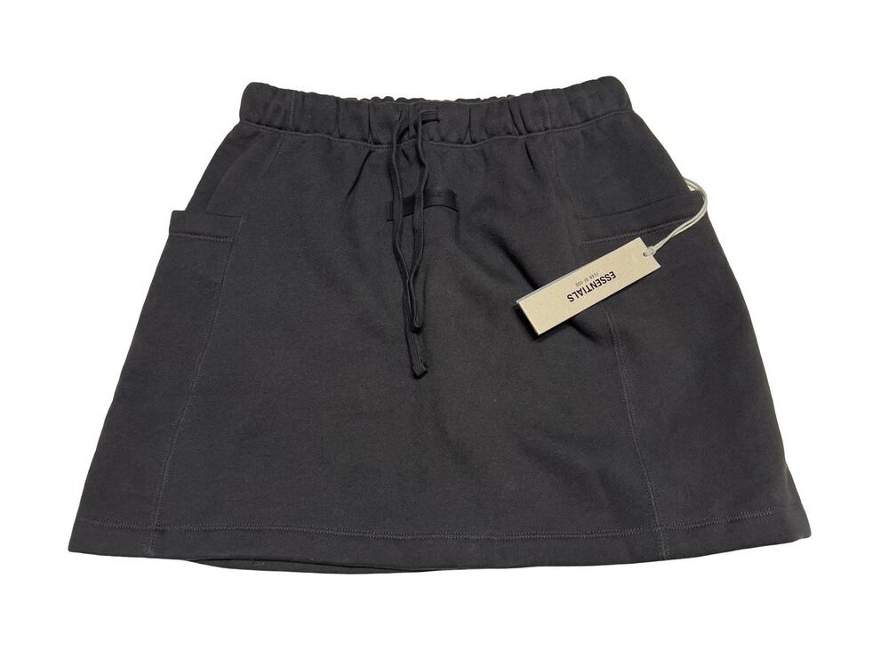Fear of God Essentials Drawstring Skirt SZ M Charcoal Gray NWT